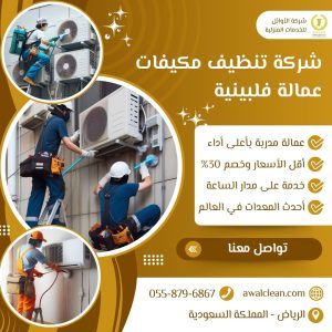 افضل شركة تنظيف مكيفات عمالة فلبينية