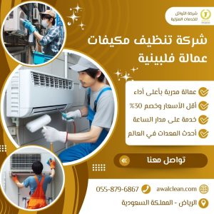 افضل شركة تنظيف مكيفات عمالة فلبينية