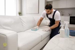 طريقة تنظيف الكنب الجلد الأبيض